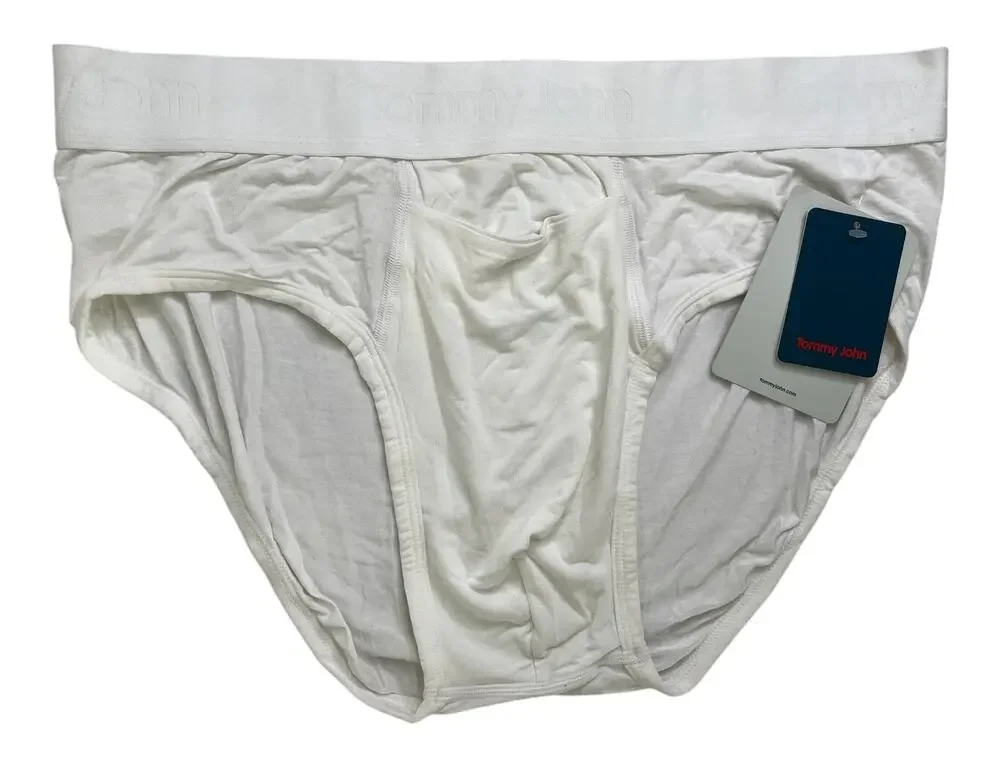 5-7 TOMMY JOHN Men's NWT $30 Classic Brief Underwear Second Skin White XL